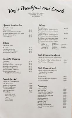 Menu photo 8 Roy's Breakfast and Lunch Cypress, TX