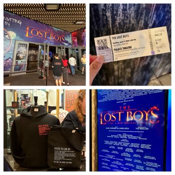 The Palace Theatre - Entrance + Broadway Ticket + Merch Stand + The Lost Boys Cast - Performing Arts Near Me - New York, New York The Palace Theatre - Entrance + Broadway Ticket + Merch Stand + The Lost Boys Cast - Performing Arts Near Me - New York, New York