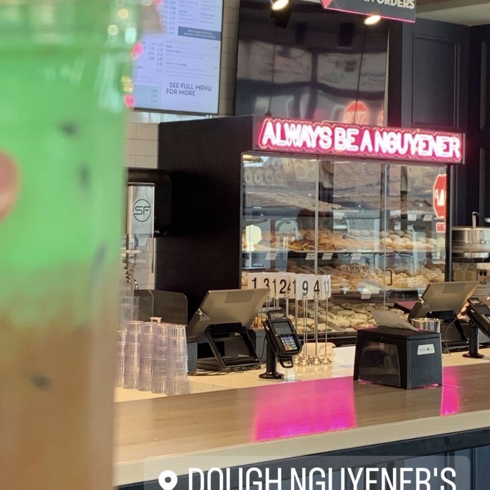 Dough Nguyener - Front Counter and Pandan Cold Foam Vietnamese Coffee - Bakeries Near Me - Gretna, Louisiana