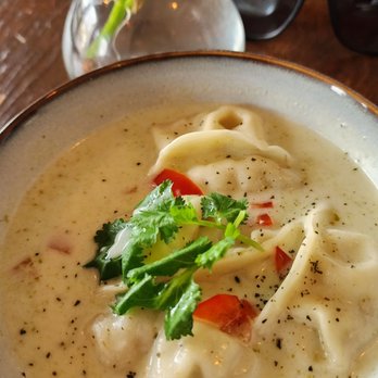 Summer Buffalo - Spicy dumpling with green curry sauce - Thai Near Me - Burbank, California Summer Buffalo - Spicy dumpling with green curry sauce - Thai Near Me - Burbank, California