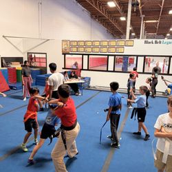 Warming up for Taekwondo belt rank testing