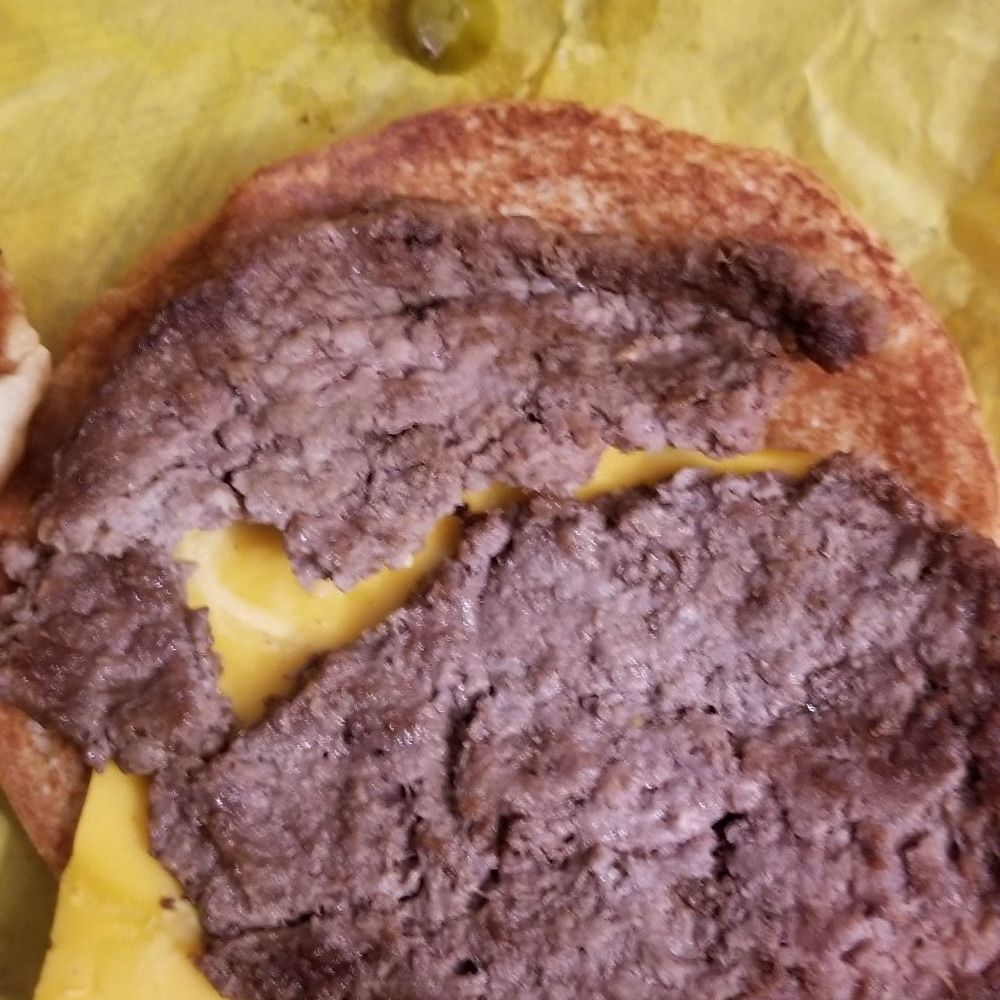 Whataburger - Cold and broken patty, so cold it didn't even start to melt my cheese - Fast Food Near Me - Houston, Texas Whataburger - Cold and broken patty, so cold it didn't even start to melt my cheese - Fast Food Near Me - Houston, Texas