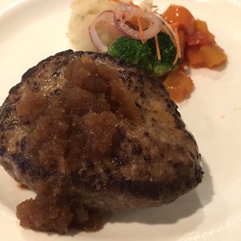 Wa-Dining SUYA - Hamburg steak 8 oz - I think it got bigger compared to the original size - good portion! - Japanese Near Me - Torrance, California Wa-Dining SUYA - Hamburg steak 8 oz - I think it got bigger compared to the original size - good portion! - Japanese Near Me - Torrance, California