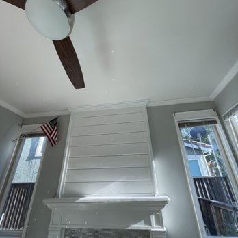 Faro Hardwood Floors - After patch and crown molding and trim being put on shiplap! - Flooring Near Me Faro Hardwood Floors - After patch and crown molding and trim being put on shiplap! - Flooring Near Me