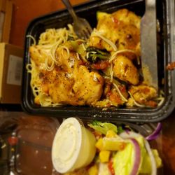 Johnny Carino's - This is the lemon pepper chicken. It was actually much better the day after I bought it. Lol