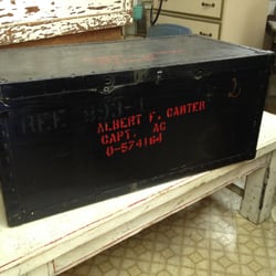 Foothill Antiques - World War II-era trunk. Excellent condition. Four available, two sizes.