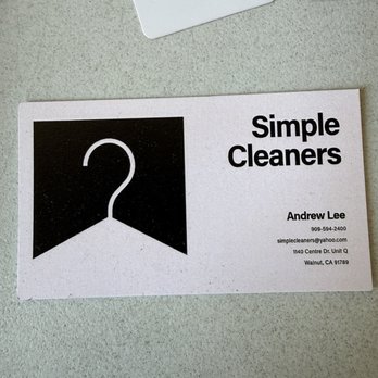 Simple Cleaners - Business card - Dry Cleaning Near Me - Walnut, California Simple Cleaners - Business card - Dry Cleaning Near Me - Walnut, California