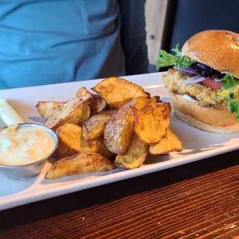 Mile One Eating House - chickpea burger - Burgers Near Me - Pemberton, British Columbia Mile One Eating House - chickpea burger - Burgers Near Me - Pemberton, British Columbia