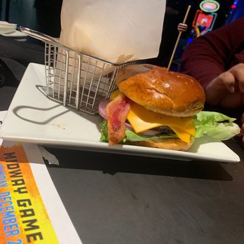 Dave & Buster's Orange - Aunt ordered Dave's burger, delish! - American Near Me - Orange, California Dave & Buster's Orange - Aunt ordered Dave's burger, delish! - American Near Me - Orange, California