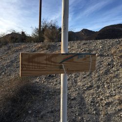 Shoshone Badlands Hiking Trail - This sign marked the exit of the trail