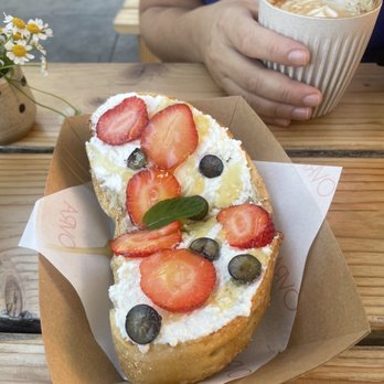 Arvo Café - Ricotta and honey toast! My kids got the Nutella one :) - Cafes Near Me - Honolulu, Hawaii