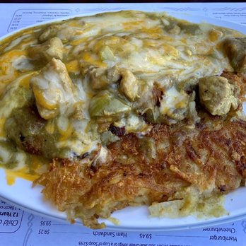 Eat at Rudy's - Chili Verde Omelette, with Hash-browns, and Toast. This is mouthwatering delicious - Diners Near Me - Wilmington, California Eat at Rudy's - Chili Verde Omelette, with Hash-browns, and Toast. This is mouthwatering delicious - Diners Near Me - Wilmington, California
