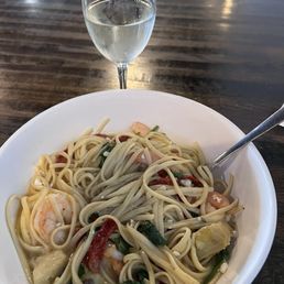 Artichoke Shrimp linguine Out of this world.