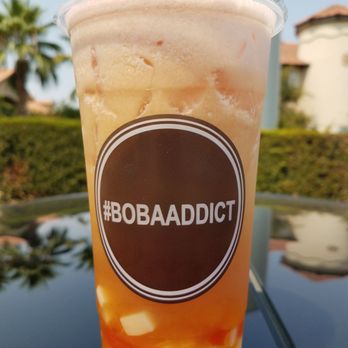 Boba Addict - Watermelon Shaken Tea with Rainbow Jelly - Bubble Tea Near Me - Fresno, California Boba Addict - Watermelon Shaken Tea with Rainbow Jelly - Bubble Tea Near Me - Fresno, California