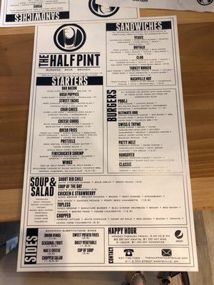 Menu photo 6 The Half Pint Marysville, OH
