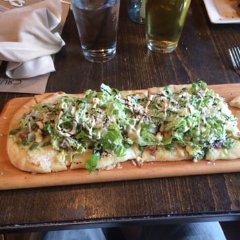 Crush & Brew - Chicken Caesar Flatbread. - New American Near Me - Temecula, California Crush & Brew - Chicken Caesar Flatbread. - New American Near Me - Temecula, California