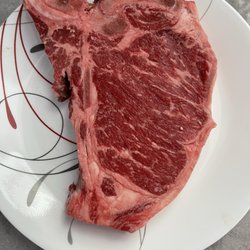 This is Chuck's Butcher shops T-Bone.  Were's the beef!