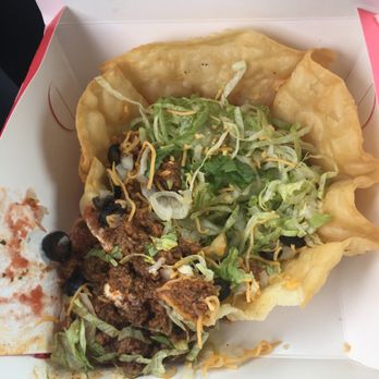 Taco John's - Taco salad I got today. Toppings sitting all over and just got from drive thru. - Fast Food Near Me - East Peoria, Illinois