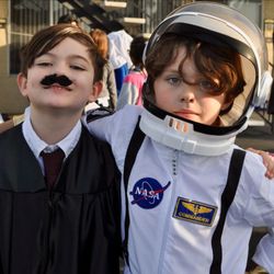 Elevate School - The Living Wax Museum is a 2nd Grade favorite for PBL projects. Each student researches a historical figure who changed the world for good.
