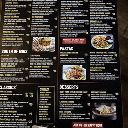 Bigs Peoria - American Bar and Grill - Menu
