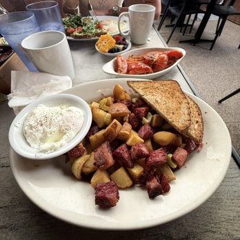 Hollywood Beach Cafe - Home made corn beef hash with poached eggs... - Breakfast & Brunch Near Me - Oxnard, California Hollywood Beach Cafe - Home made corn beef hash with poached eggs... - Breakfast & Brunch Near Me - Oxnard, California