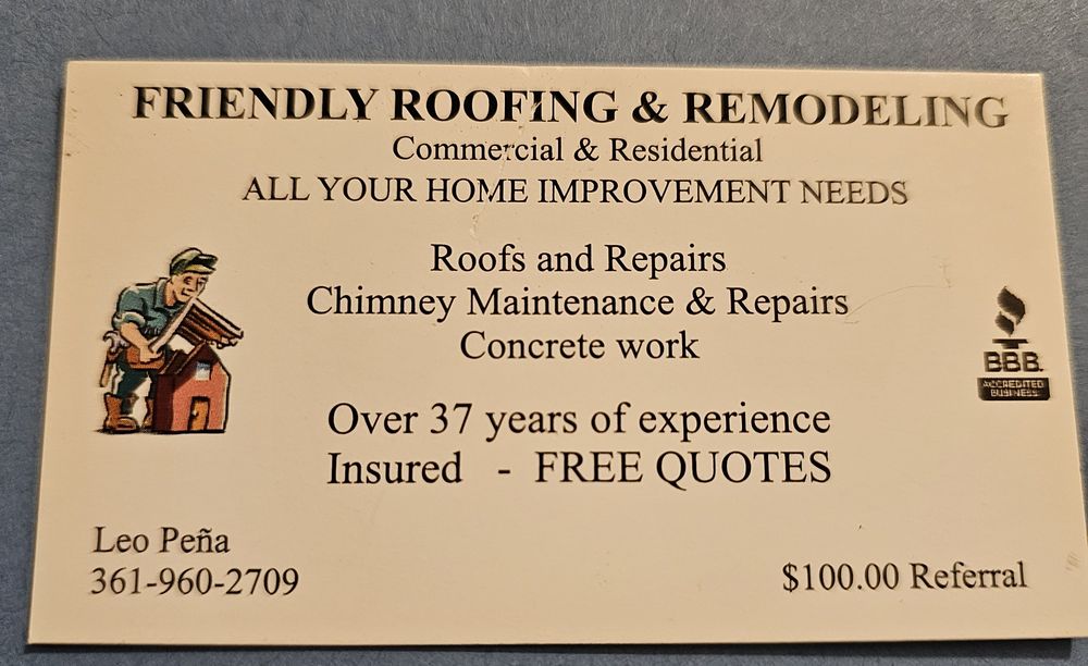 Slide of Friendly Roofing and Remodeling