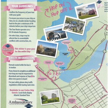 Big Pink Bus - Gray Line Tours - This is the first half of the map in the brochure.  This visit was on October 3, 2019. - Bus Tours Near Me