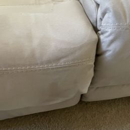 Next-Gen Gaucho Reclining Sofa right side after less than a month use. The black string coming from the middle cushion is connected Next-Gen Gaucho Reclining Sofa right side after less than a month use. The black string coming from the middle cushion is connected