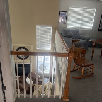 JOB Home Services - Before picture of golden oak railings - Painters Near Me - Denver, Colorado JOB Home Services - Before picture of golden oak railings - Painters Near Me - Denver, Colorado