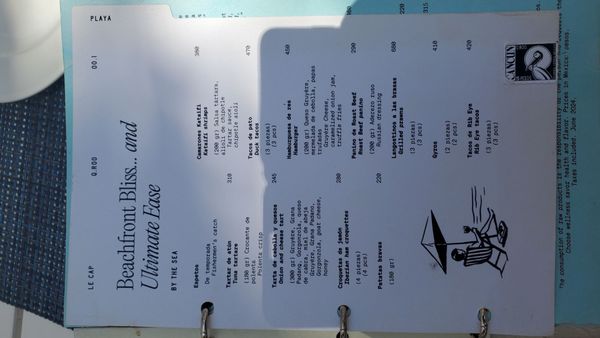 Menu photo 2 Le Cap Beach Club Cancún, ROO Menu photo 2 Le Cap Beach Club Cancún, ROO