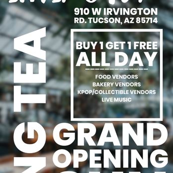 Ding Tea Irvington - a poster for the event - Bubble Tea Near Me - Tucson, Arizona