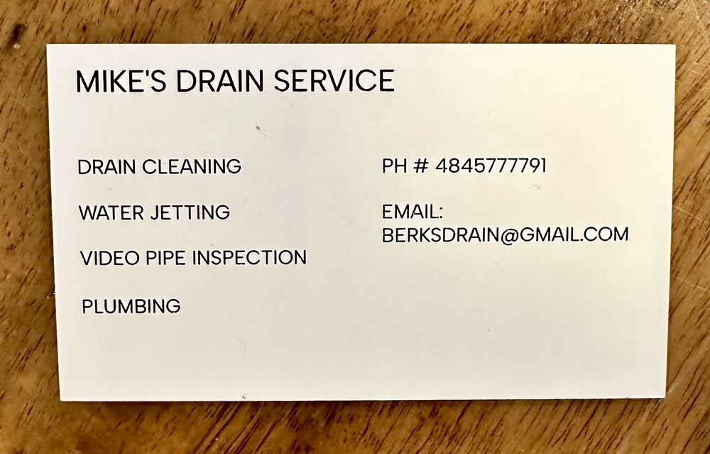 Slide of Mike's Drain Service
