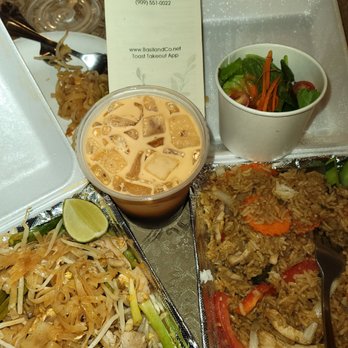 Basil & Co - Pad Thai, Chicken Fried Rice,  Thai Iced Tea, Thai Salad w/peanut dressing $13 per entrée meal comes with drink, soup or salad til Oct 24th - Thai Near Me - Diamond Bar, California
