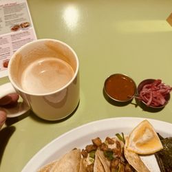 Antojo’s - Tripa Flour Tacos With Two Grilled Jalapeño & A 20oz Horchata Latte With Espresso