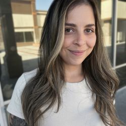 Hair By Ally Tee - Beige balayage on dark hair