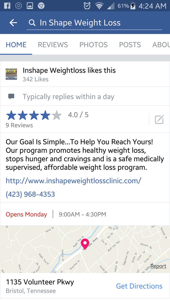 IN SHAPE WEIGHT LOSS Updated September 2024 1135 Volunteer Pkwy