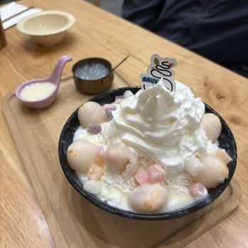 Snow Bliss - Lychee Bingsu - Asian Fusion Near Me - San Francisco, California Snow Bliss - Lychee Bingsu - Asian Fusion Near Me - San Francisco, California