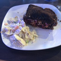 Pastrami Rueben with pasta salad Pastrami Rueben with pasta salad