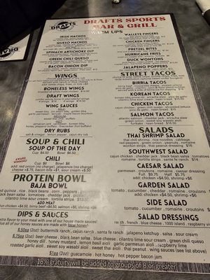 Menu photo 4 Drafts Sports Bar & Grill Crookston, MN