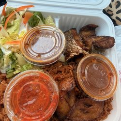 Rainbow Restaurant - Rice,plantain and salad is adequate but I feel the size of the fish could be a bit larger . What are your thoughts ?
