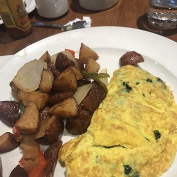 Stax Cafe - Spinach Feta Omelet w/ Fried Potatoes - Breakfast & Brunch Near Me - Chicago, Illinois Stax Cafe - Spinach Feta Omelet w/ Fried Potatoes - Breakfast & Brunch Near Me - Chicago, Illinois