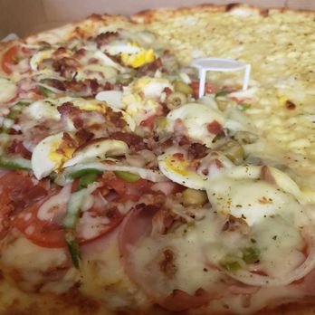 PieFection - HALF PORTUGUESE AND HALF 4 CHEESE - Pizza Near Me - Orlando, Florida PieFection - HALF PORTUGUESE AND HALF 4 CHEESE - Pizza Near Me - Orlando, Florida