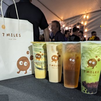 7 Miles Tea Lab - Tokyo Matcha Frappe, Jasmine Green Milk Tea, Marble Matcha Brulee, & Wintermelon Tea - Bubble Tea Near Me - Artesia, California