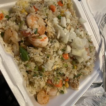 Sapporo Sushi - Shrimp fried rice w extra green onions, onions, and cilantro - Sushi Bars Near Me - Menifee, California Sapporo Sushi - Shrimp fried rice w extra green onions, onions, and cilantro - Sushi Bars Near Me - Menifee, California