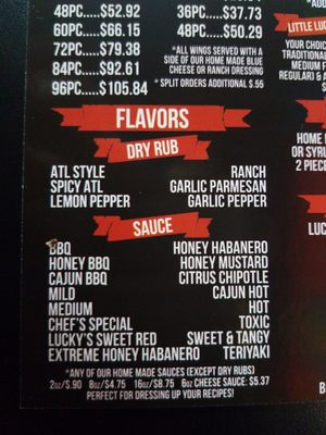 Menu photo 2 ATL Wings Flagstaff, AZ