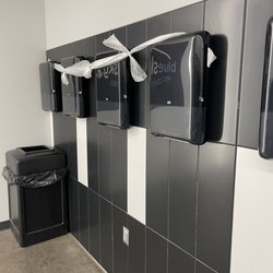 Bell Bank Park - No towels in bathroom to dry hands.