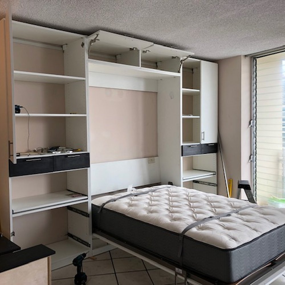California Closets - Honolulu - Lots of shelves, cabinets, cubbies, pull-out shelves.  Very elegant. - Interior Design Near Me - Honolulu, Hawaii