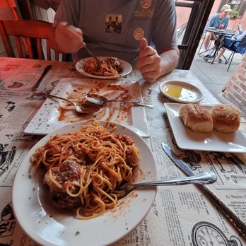 Nonna's Trattoria - Meatballs the size of your fist, great sauce and bread!! - Italian Near Me - St Augustine, Florida