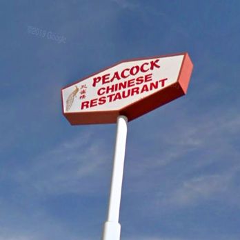 Peacock Chinese Restaurant - the sign for the restaurant - Chinese Near Me - Anderson, California