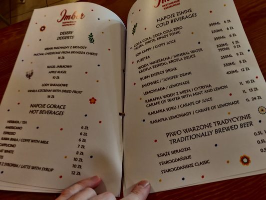 Menu photo 5 Restauracja Imber Łódź, LD